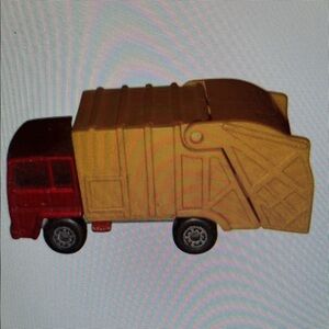 Yellow and Red Toy Garbage Truck
